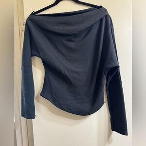 We the Free Free People Black Long Sleeve Off Shoulder Top, 90’s , Y2K, whimsy